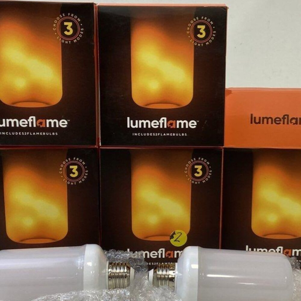Lot of 5 Boxes Lumeflame Flickering Lightbulbs